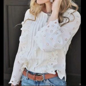 Jcrew Eyelet Top